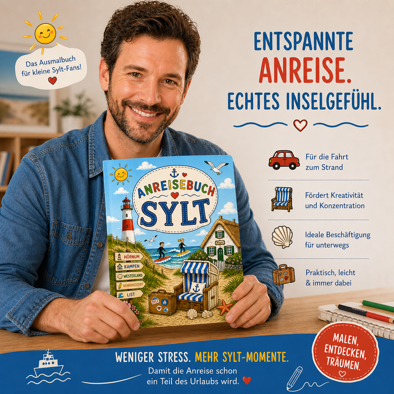 Anreisebuch Sylt – Das kreative Beschäftigungsbuch für kleine Inselurlauber